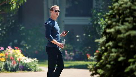 Administrerende direktør i Facebook Mark Zuckerberg under en konferanse i Sun Valley i juli 2018.