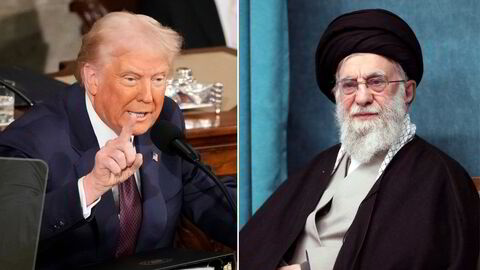 Donald Trump aner nok muligheter – den iranske økonomien er et «urørt» marked på 80 millioner mennesker, skriver Eirik Kvindesland. Irans leder Ayatollah Ali Khamenei til høyre.