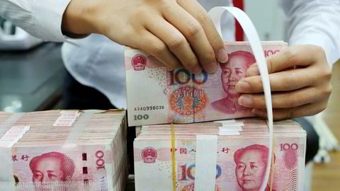 Kina avviser valutamanipulasjon. Her pakking av 100 yuan-sedler.