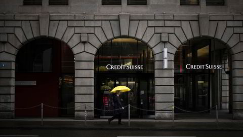 Den sveitsiske Credit Suisse ble overtatt av UBS forrige helg. Her fra en av bankens filialer i Zürich for noen dager siden.