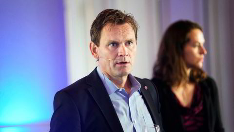 Oslo 20190628. Jon Andre Løkke under en pressekonferanse med Nel ASA om eksplosjonen av hydrogenstasjonen på Kjørbo. Foto: Fredrik Hagen / NTB scanpix ---