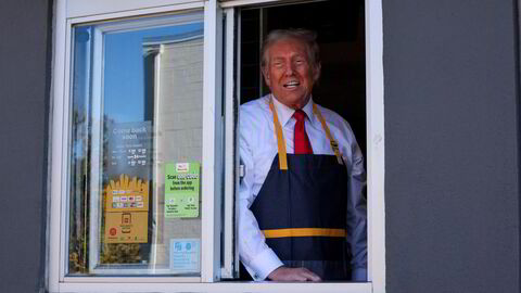 Donald Trump byttet ut dressjakken med forkle da han søndag tok på seg en svært midlertidig rolle som McDonalds-ansatt på et valgkamp-stunt. I hvilken delstat?