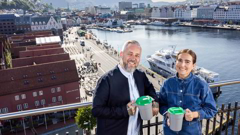 Tarjei Strøm og Adelina Ibishi ledet tv-aksjon fra Bergen i 2023.