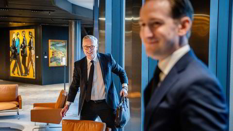 ABGs konsernsjef Jonas Ström (t.v.) og Kristian B. Fyksen, som tok over som norgessjef i meglerhuset i desember i fjor.