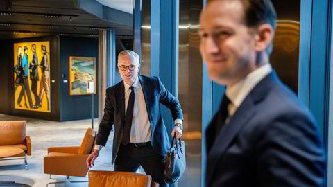 ABGs konsernsjef Jonas Ström (t.v.) og Kristian B. Fyksen, som tok over som norgessjef i meglerhuset i desember i fjor.