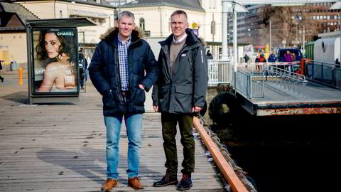 Administrerende direktør Brynjar Ellingsen (til venstre) og teknologidirektør Sigurd Stendal i Fixrate.