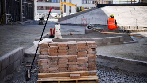 Utsiktene for byggebransjen er ikke gode, her fra Veidekkes byggeplass på Ulven.