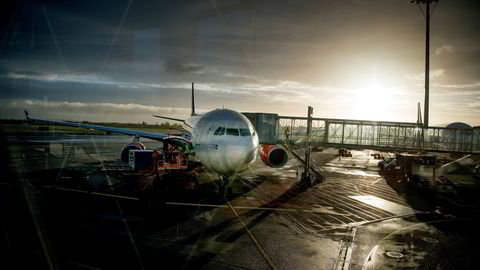 Et SAS-fly fotografert på Oslo lufthavn ved en tidligere anledning, før avgang til New York.