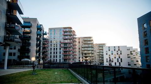 Boligstatistikken for mars ble lagt frem tirsdag. Her er nye boliger i Nydalen i Oslo.