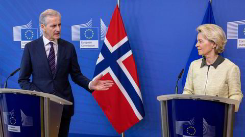 Statsminister Jonas Gahr Støre møtte onsdag Europakommisjonens president Ursula van der Leyen i EU-bygningen. Støre formidlet norske erfaringer med Russland.