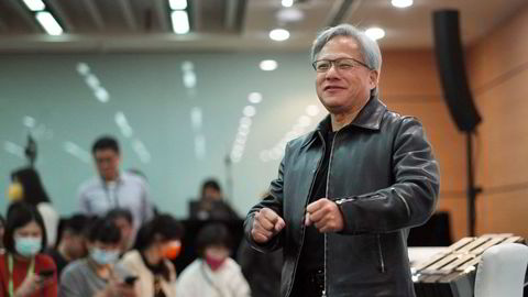 Nvidia-sjef Jensen Huang på et arrrangement i Taipei i mai.