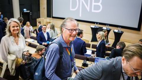 Sbanken-sjef Øivind Thomassen (i midten) og Ingjerd Blekeli Spiten (til venstre), leder for personkunder i DNB, er ikke en vekstmotor på boliglån som før. I forgrunnen er DNB Markets-sjef Alexander Opstad som bidro med en milliard til konsernoverskuddet.