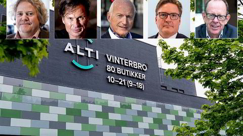Johan Johansson, Petter Stordalen, Ringnes, Marius Varner og Lars Løseth står bak Aurora Eiendom, som i løpet av kort tid har kjøpt kjøpesentre for over åtte milliarder kroner.