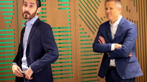 Konsernsjef Freddy Sobin i XXL presenterte tredjekvartalstallene fredag morgen. Til høyre finansdirektør Svein Eriksen.