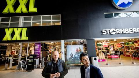 Stormberg-eier Steinar J. Olsen (til venstre) selger inntil 49 prosent av aksjene i selskapet han har brukt 25 år på å bygge opp. Kjøper er XXL med nyansatt konsernsjef Freddy Sobin i spissen.
