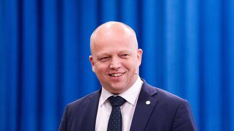 Finansminister Trygve Slagsvold Vedum (Sp).