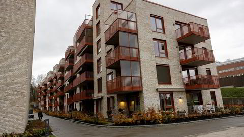 Skatteetaten har tatt pant i Thor Age Pedersens toppleilighet her i Bjørnegårdsvingen 11 i Sandvika.