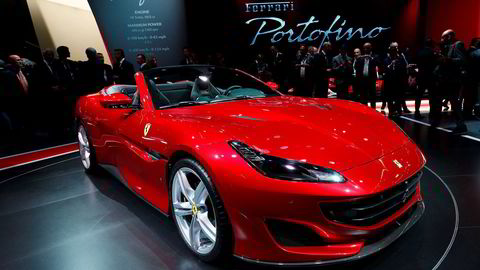 Til tross for kraftig økte levekostnader det siste året virker ikke Ferraris kunder nevneverdig rammet. Avbildet er en Ferrari Portofino i Frankfurt i 2017.