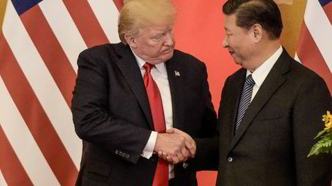 Kinesiske eksperter så Trump-regjeringens kjernevåpenpolitikk som et vendepunkt, skriver artikkelforfatterne. Her fra møtet president Donald Trump hadde med president Xi Jinping i 2017.