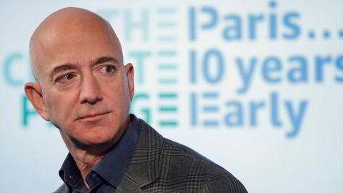 Hovedeier i netthandelsgiganten Amazon, Jeff Bezos. Bezos sitter for tiden på verdens tredje største formue.