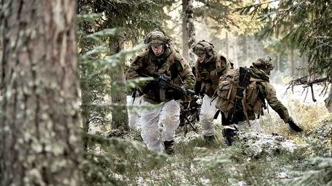 2. Gardekompani fra Hans Majestet Kongens Garde (HMKG) øver på å bekjempe en mekanisert motstander.