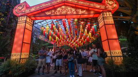 Singapore har for første gang overtatt som verdens økonomi med mest frihet. Her fra feiringen av Mid-Autumn Festival ved Gardens by the Bay i Singapore denne uken.