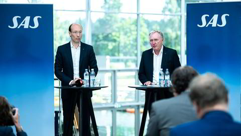 Klokken 08.45 tirsdag 5. juli 2022 møtte SAS-sjef Anko van der Werff og styreleder Carsten Dilling pressen på flyselskapets hovedkontor i Stockholm, etter at det tidligere ble klart at SAS har søkt om konkursbeskyttelse i USA.