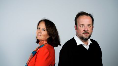 Eva Grinde og Frithjof Jacobsen, leder DNs podkast Den politiske situasjonen.