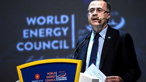 Toppsjef Amin al-Nasser i det saudiarabiske oljeselskapet Saudi Aramco. Selskapet utpresses for 441 millioner kroner etter en alvorlig datalekkasje.