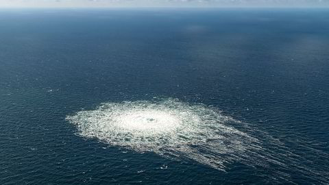 Gasslekkasjen i havet utenfor den danske øyen Bornholm.