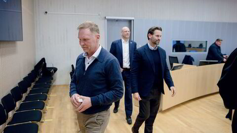 Bravura-sjef Tommy Fjeldheim (til venstre), styreleder Gudmund Kjærheim, og styremedlem Ole Aguirre i ankesaken mellom Bravura AS og Imt Holding.