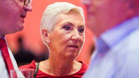 Peggy Følsvik under Arbeiderpartiets valgvake på Folkets Hus i Oslo under kommunevalget 2023 mandag kveld.