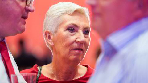Peggy Følsvik under Arbeiderpartiets valgvake på Folkets Hus i Oslo under kommunevalget 2023 mandag kveld.