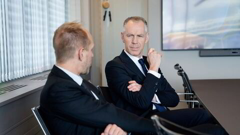 Advokat Bård Ivar Koppang (til høyre) i Selmer har varslet revisjonsselskapet om et stort krav. Her er han sammen med kollega Henning Rosenlund Wahlen, som også jobber med Ousdal-saken.