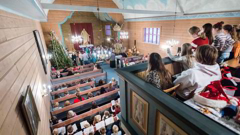 Leinstrand 20181221. Illustrasjonsbilder: Skolegudstjeneste i Leinstrand kirke. Modellklarert Foto: Gorm Kallestad/NTB