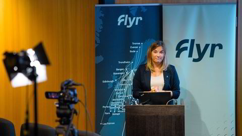 Flyr-sjef Tonje Wikstrøm Frislid i flyselskapet Flyr legger frem resultatet for andre kvartal 2022.