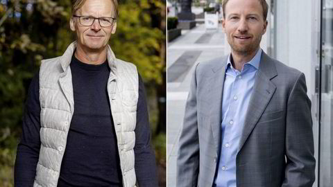 Northzone-grunnlegger og partner Bjørn Stray (til venstre) og EQT-sjef Christian Sinding.