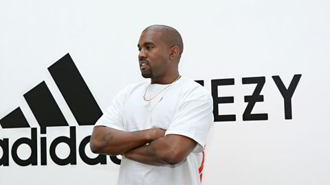 Kanye West under lanseringen av partnerskapet med Adidas Hollywood i 2016.
