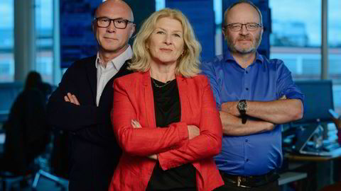 Finansredaktør Terje Erikstad, kommentator Anita Hoemsnes og børskommentator i DN Thor Chr. Jensen. Finansredaksjonen.