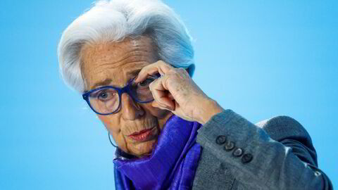 Snart i mål? Europas sentralbanksjef Christine Lagarde har sett inflasjonen falle sakte, men sikkert fra de høye toppene.