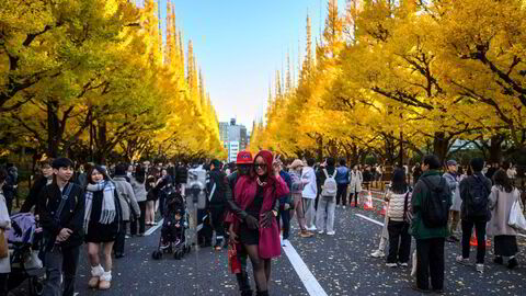 Inflasjonen har steget mer enn ventet i Tokyo og det åpner opp for flere renteøkninger. Folk har strømmet til Meiji Shrine Outer Garden i Tokyo for å beundre høstfarvene denne uken.