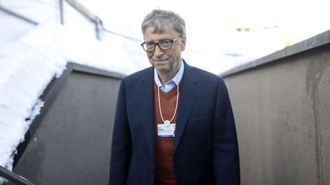 Microsoft-gründer og mangemilliardær Bill Gates kommer til Oslo Energy Forum i februar. Her i 2018 på en annen konferanse som finner sted i vinterlige omgivelser, nemlig World Economic Forum i Davos i Sveits.