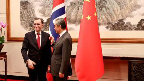 Utenriksminister Espen Barth Eide (Ap) møtte Kinas utenriksminister Wang Yi i Beijing nylig.