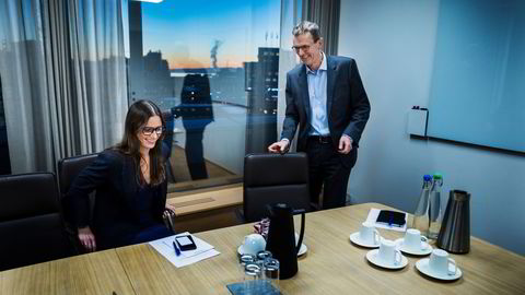 Trine Charlotte Høgås-Ellingsen fotografert da hun tok over som sjef i Pareto etter eieren Svein Støle i 2018.