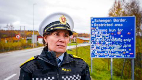 – Det skumle her, er at man har vent seg til at det er den nye normalen, sier politimester Ellen Katrine Hætta i Finnmark politidistrikt om såkalt «jamming». Her er hun ved grensen mellom Russland og Norge ved Storskog i Finnmark.