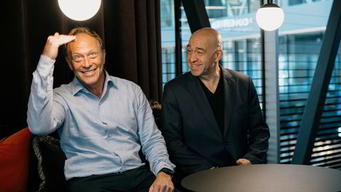 Administrerende direktør Martin Bentzen (til venstre) i Klein Group ved siden av Morten Klein. Nå satser selskapet på «demokratisert» netthandel.