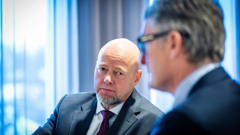 Yngve Slyngstad (til venstre) har ansvaret for Akers satsing på kapitalforvaltning. Et av grepene er å innlemme Aker-deleide Norron i Sverige. Til høyre Akers konsernsjef Øyvind Eriksen.