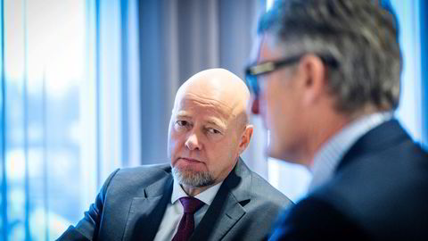 Yngve Slyngstad (til venstre) har ansvaret for Akers satsing på kapitalforvaltning. Et av grepene er å innlemme Aker-deleide Norron i Sverige. Til høyre Akers konsernsjef Øyvind Eriksen.
