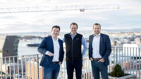 Fondet DNB Teknologi har steget over 25 prosent så langt i år. Fra venstre: Anders Tandberg‐Johansen, Sverre Bergland og Erling Thune.