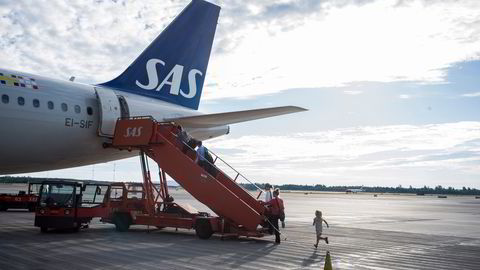 SAS vil etablere et nytt datterselskap for mindre fly. Her er et vanlig SAS-fly på Oslo lufthavn.